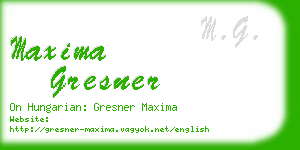 maxima gresner business card